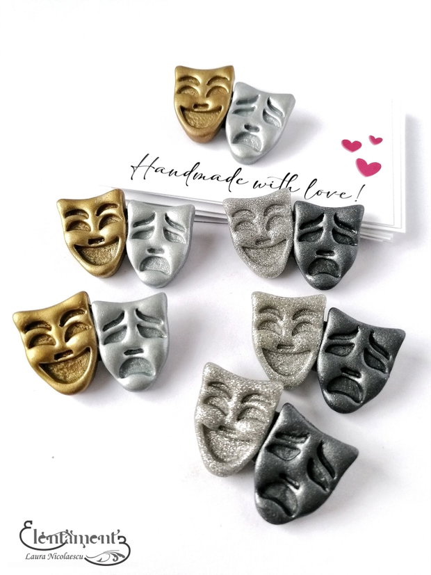 La comanda - Brosa (martisor) masti de teatru culori metalice