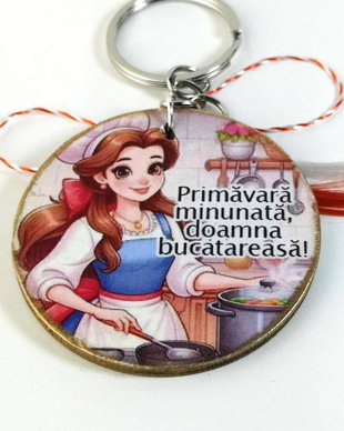 Martisor personalizat bucatareasa - breloc
