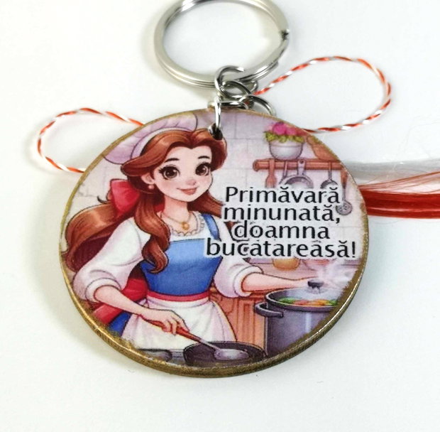 Martisor personalizat bucatareasa - breloc