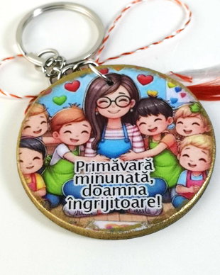Martisor personalziat ingrijitoare - breloc