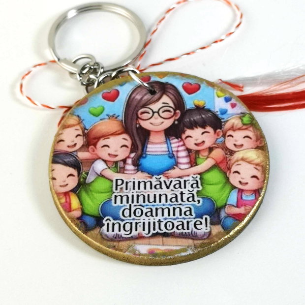 Martisor personalziat ingrijitoare - breloc