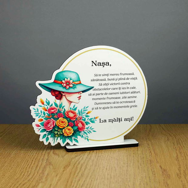 Trofeu personalizat pentru nasa, cadou 8 martie, ziua femeii
