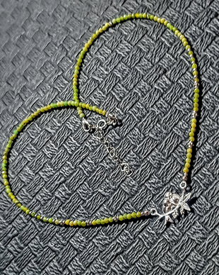 Rezervat Colier argint opal verde conector love birds argint minimalist romantic trendy
