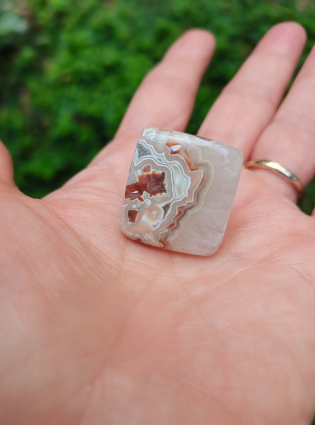 Inel Agata Crazy lace si Argint 925 - IN1440 - Inel pietre semipretioase, inel reglabil, inel patrat, cadou sotie, inel cadou, bijuterii cadou, bijuterii agate, cristale vindecatoare, cristaloterapie, cristale de colectie