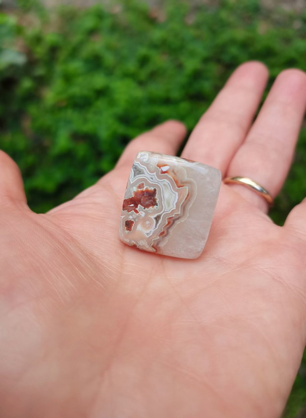Inel Agata Crazy lace si Argint 925 - IN1440 - Inel pietre semipretioase, inel reglabil, inel patrat, cadou sotie, inel cadou, bijuterii cadou, bijuterii agate, cristale vindecatoare, cristaloterapie, cristale de colectie