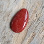 Cabochon jasp rosu, 32x19 mm