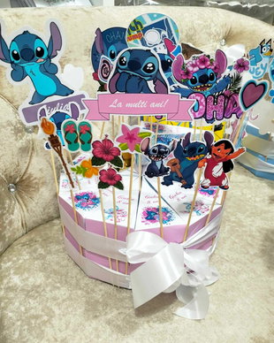 Cutie felie de tort /  cutie marturie / Lilo Stich