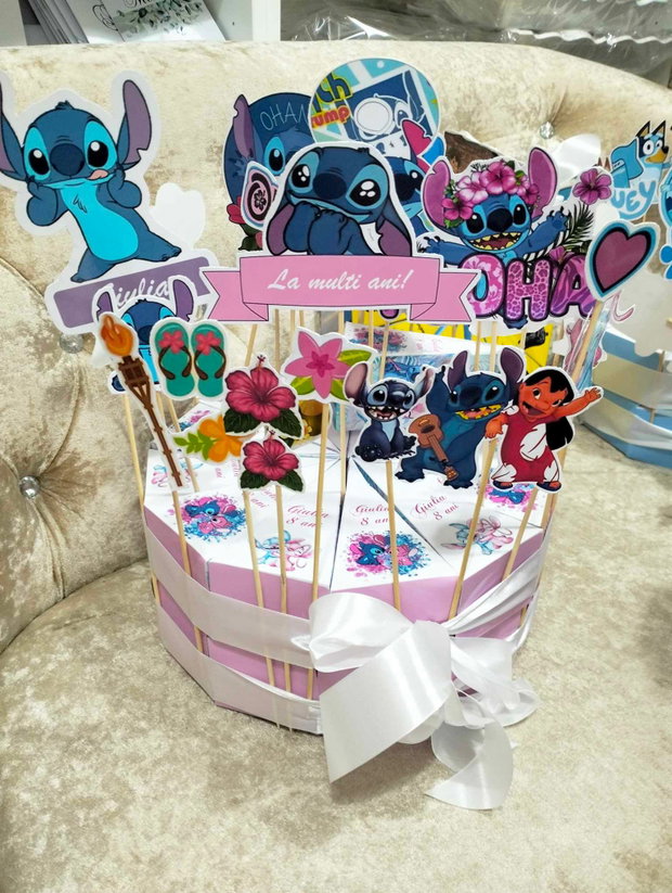 Cutie felie de tort /  cutie marturie / Lilo Stich
