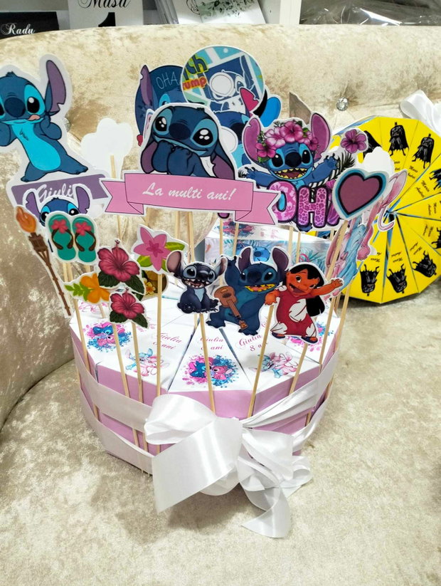 Cutie felie de tort /  cutie marturie / Lilo Stich