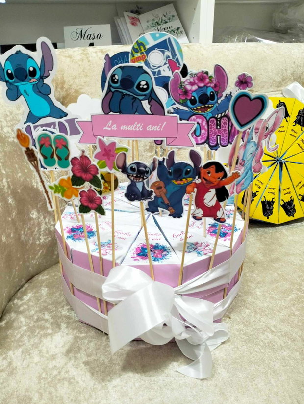 Cutie felie de tort /  cutie marturie / Lilo Stich