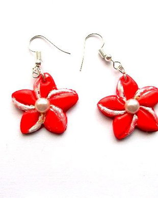 cercei fimo rosii 47965