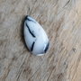 Cabochon opal dendritic, 30x15 mm