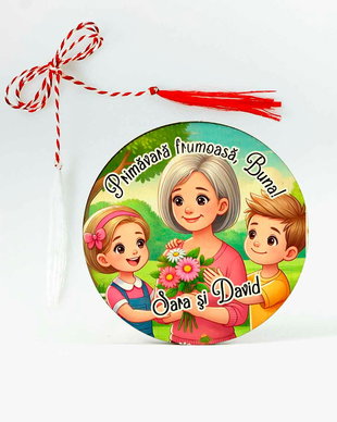 Martisor personalizat pentru bunica, mamaia