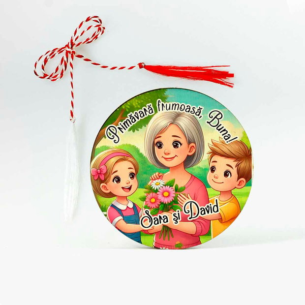 Martisor personalizat pentru bunica, mamaia