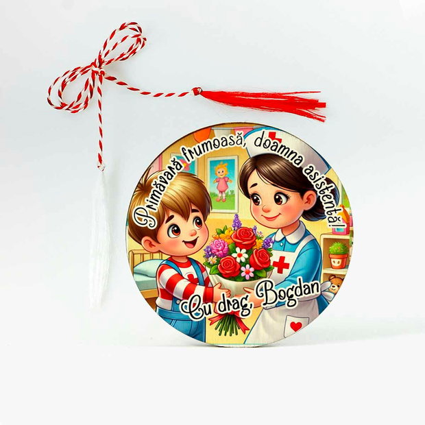 Martisor personalizat, asistenta medicala