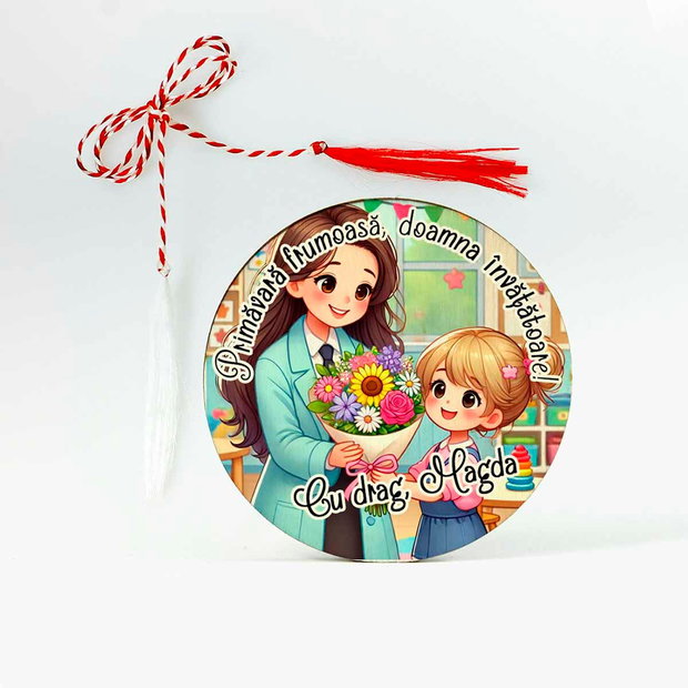 Martisor personalizat invatatoare, educatoare