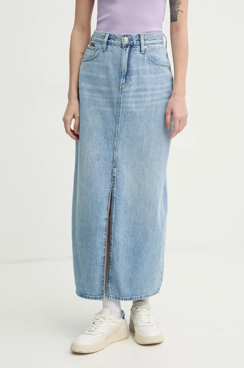 G-Star Raw fusta jeans maxi, drept