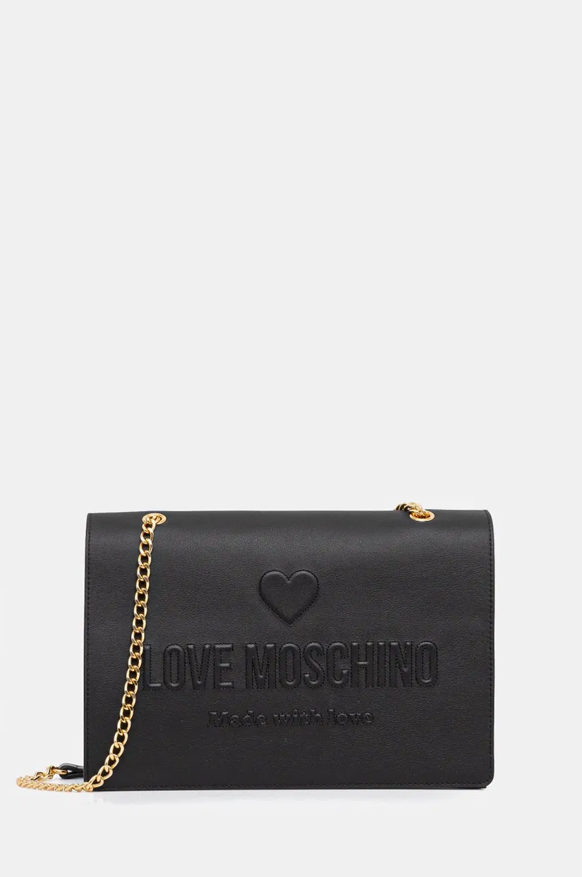 Love Moschino poseta de piele culoarea negru, JC4113PP1