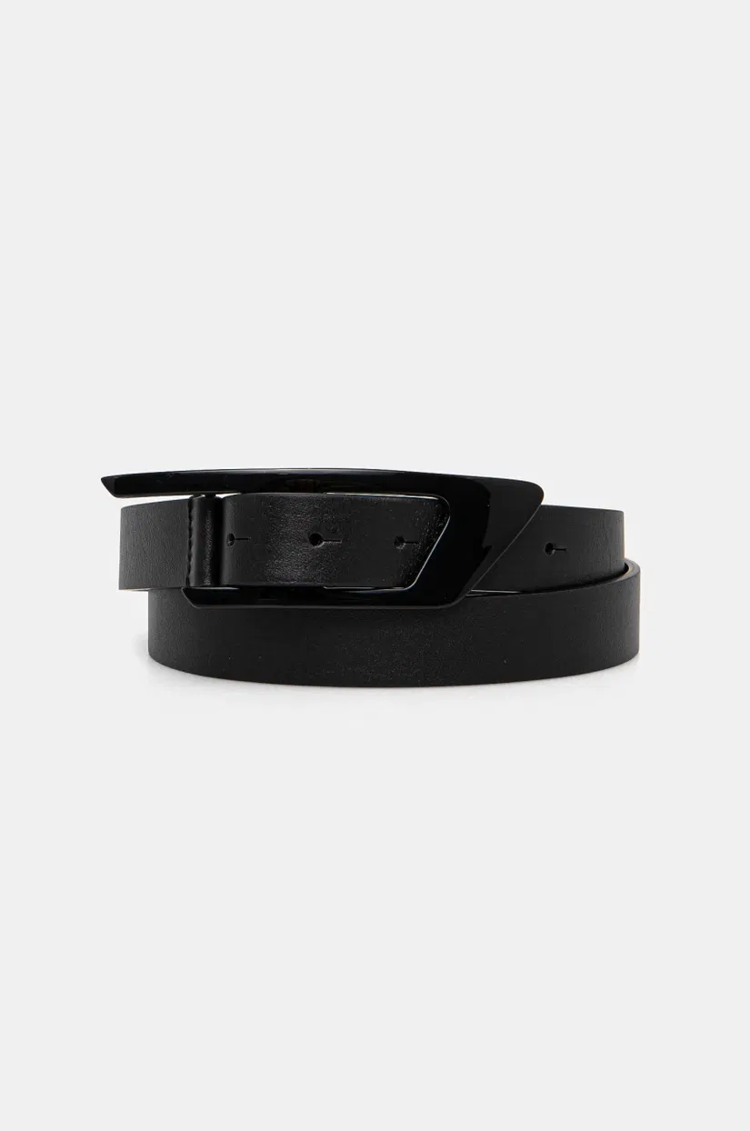 Diesel curea de piele D LOGO B-DLOGO II belt barbati, culoarea negru, X09916.PR227