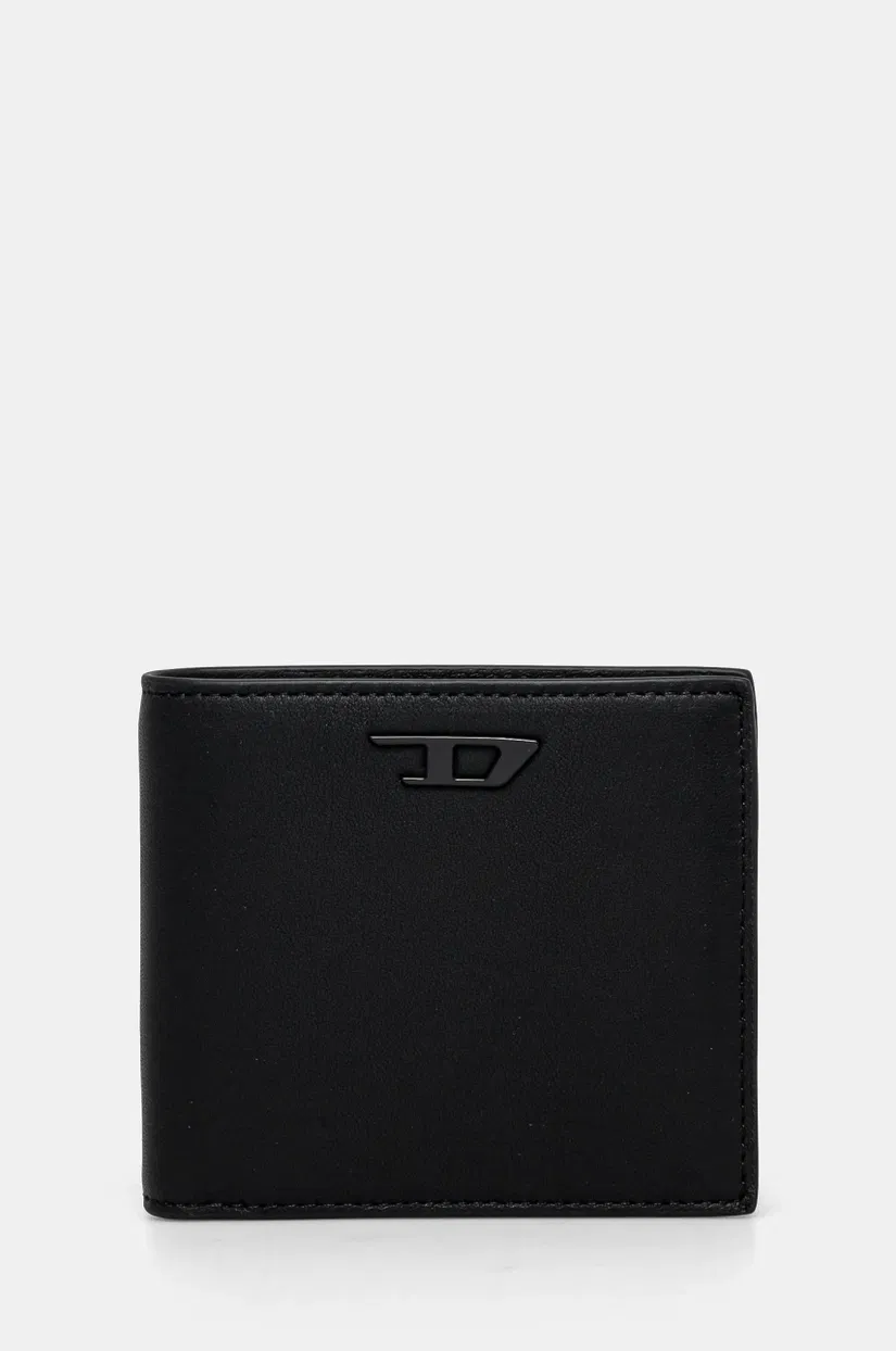 Diesel portofel de piele RAVE RAVE BI-FOLD COIN S walle barbati, culoarea negru, X09903.PR227