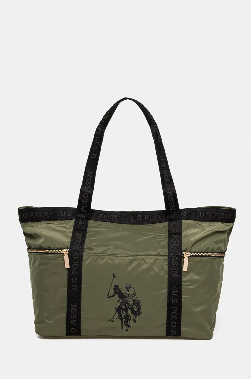 U.S. Polo Assn. geantă NEW SPORT CHIC culoarea verde, BEUN55842WN1