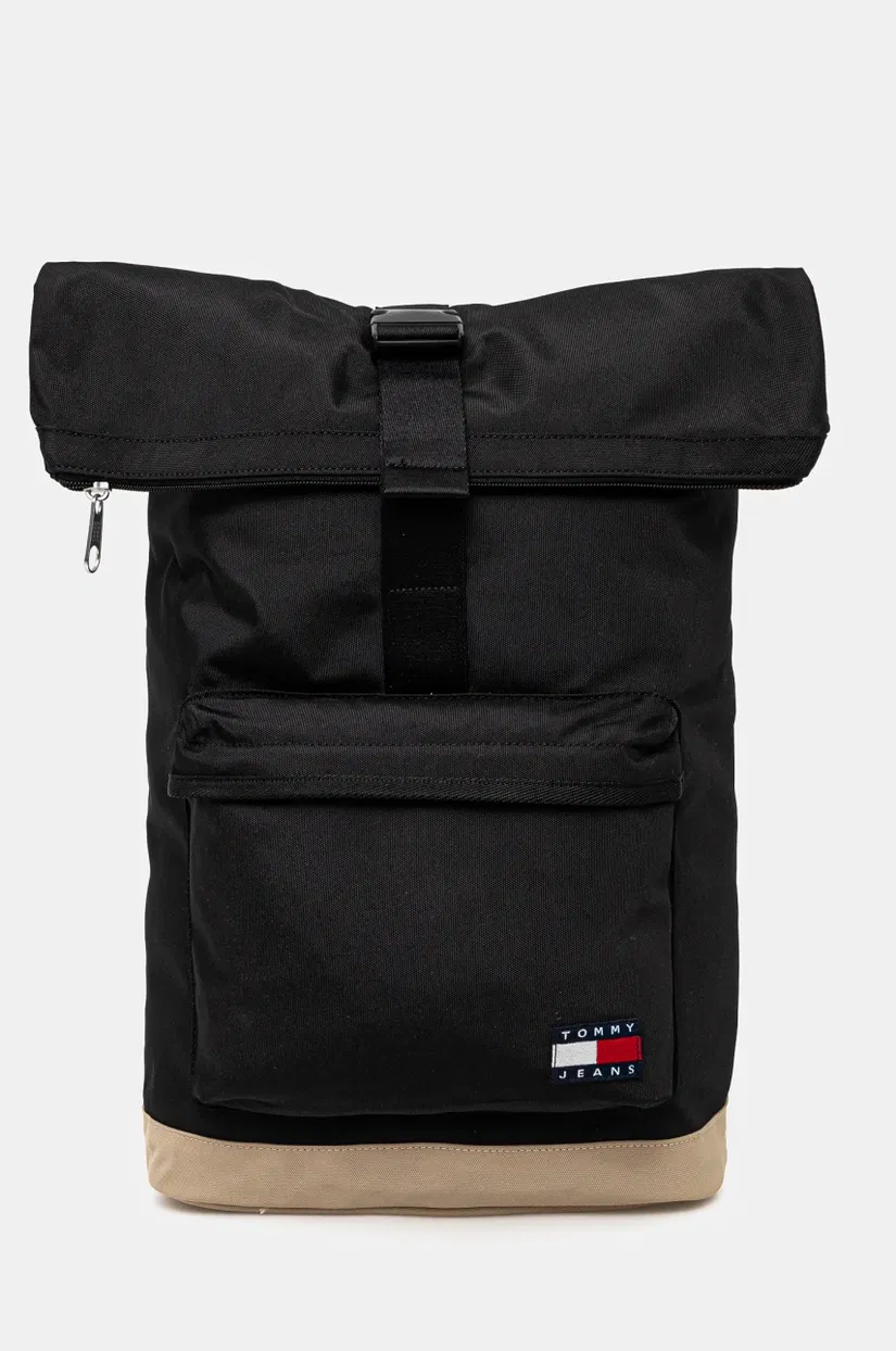 Tommy Jeans rucsac bărbați, culoarea negru, mare, uni, AM0AM13323