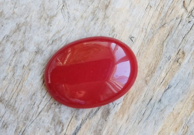 Cabochon jad rosu, 40*30 mm