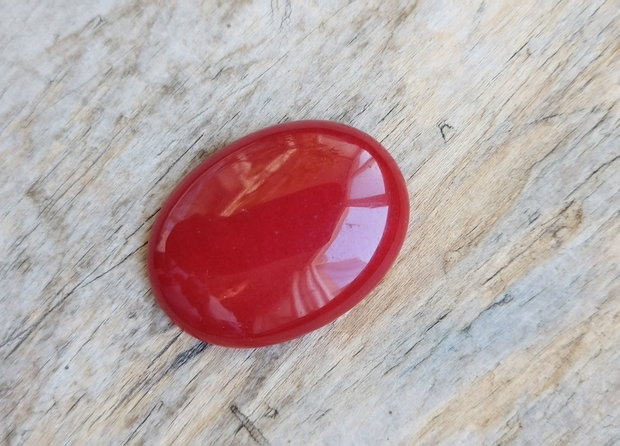 Cabochon jad rosu, 40*30 mm