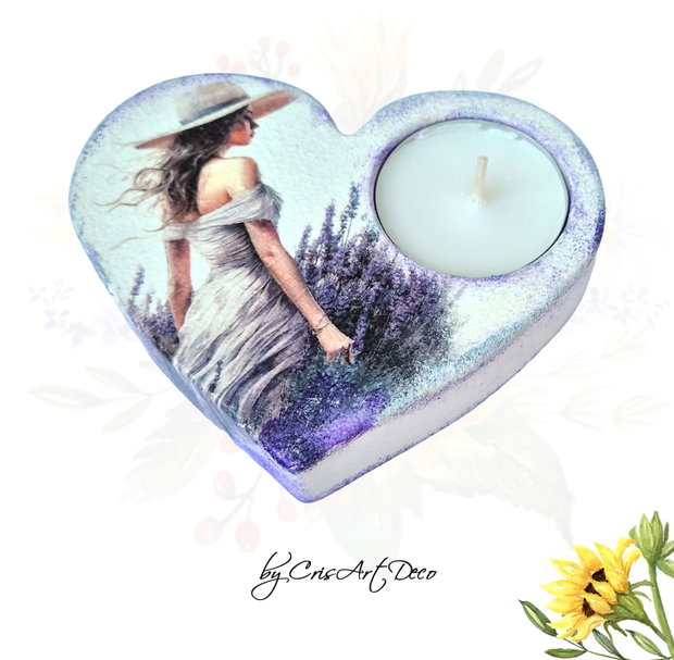 Suport decorativ pentru lumanare - lavanda 115958
