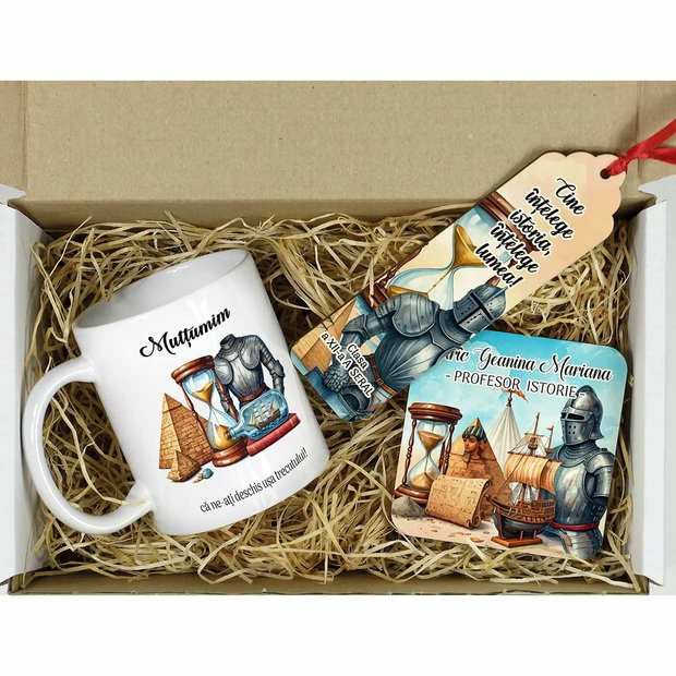 Set cadou personalizat profesor istorie