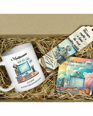 Set cadou personalizat profesor informatica