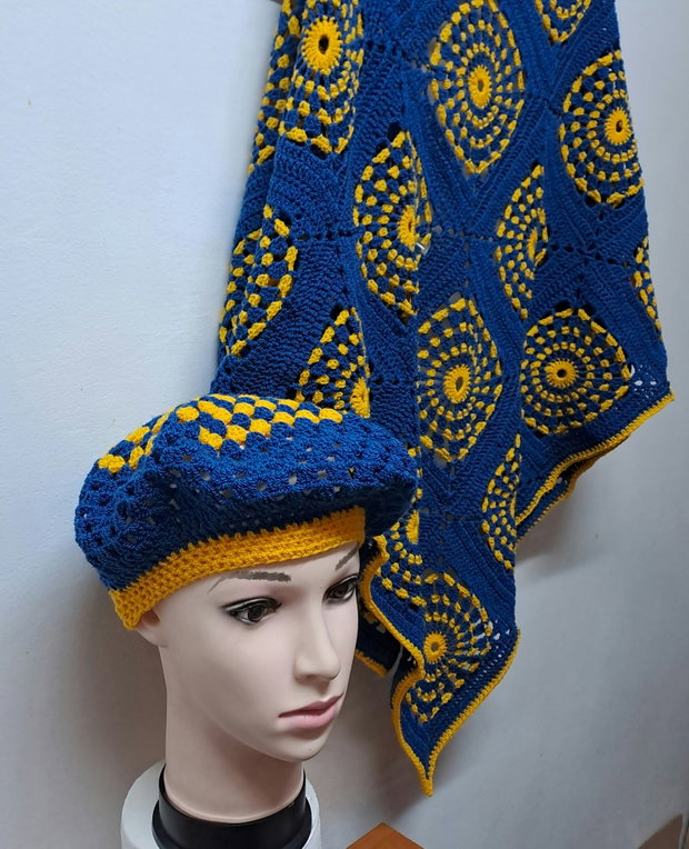 Șal,,Anna" albastru