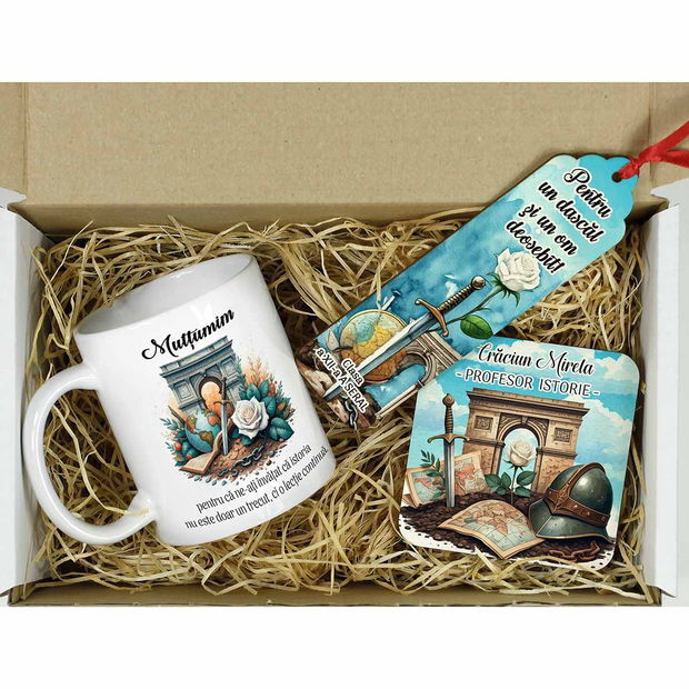 Set cadou personalizat profesor istorie