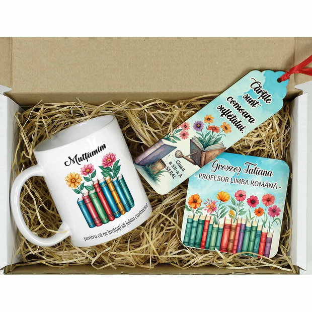 Set cadou personalizat profesor limba romana