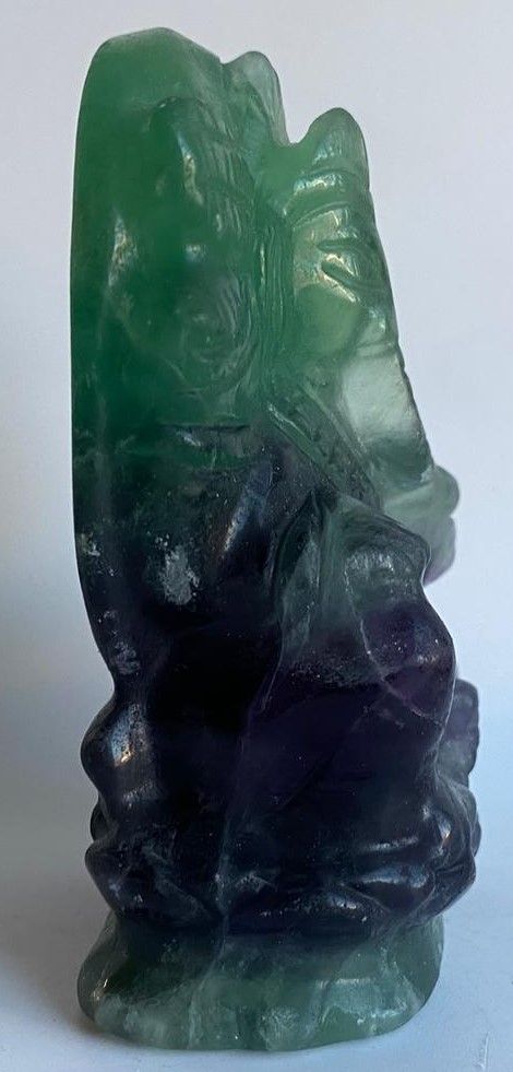 Fluorit - Sculptura Ganesha