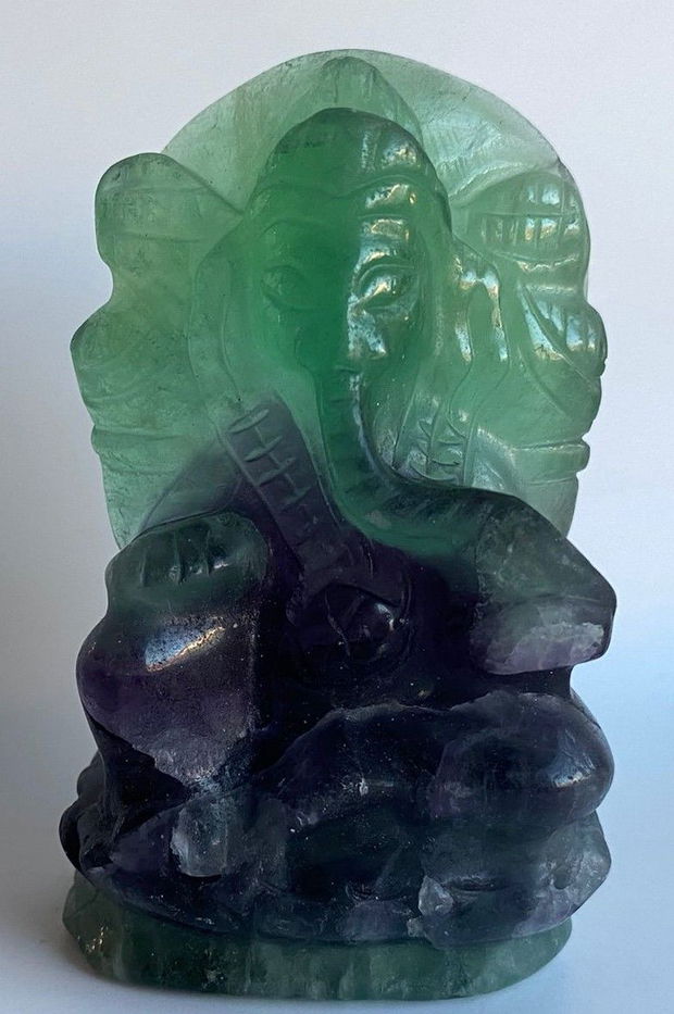 Fluorit - Sculptura Ganesha