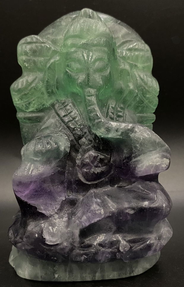 Fluorit - Sculptura Ganesha