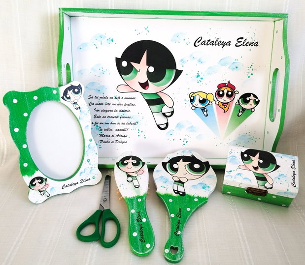 Tavita de mot pentru fetite gemene cu Powerpuff