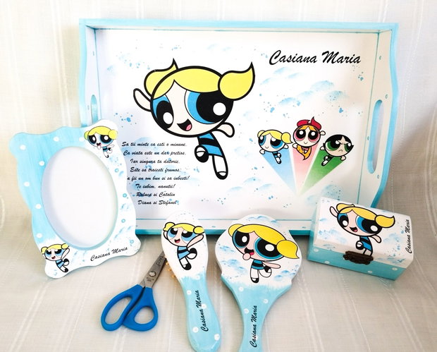 Tavita de mot pentru fetite gemene cu Powerpuff
