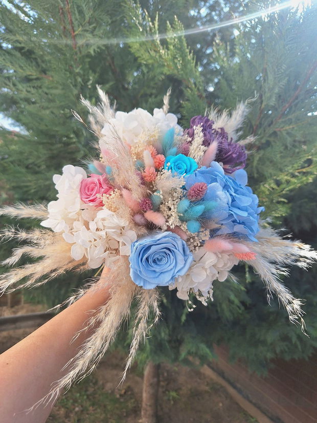 Buchet mireasa flori criogenate / Buchet mireasa flori uscate