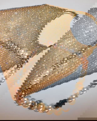 Poseta   foarte eleganta  mesh , noua, etichete atasate, colier  masiv  margele cadou