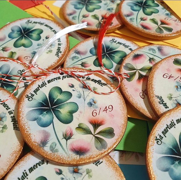 Martisor personalizat trifoi, noroc