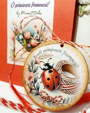 Martisor personalizat buburuza / gargarita