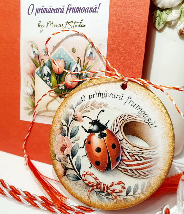 Martisor personalizat buburuza / gargarita