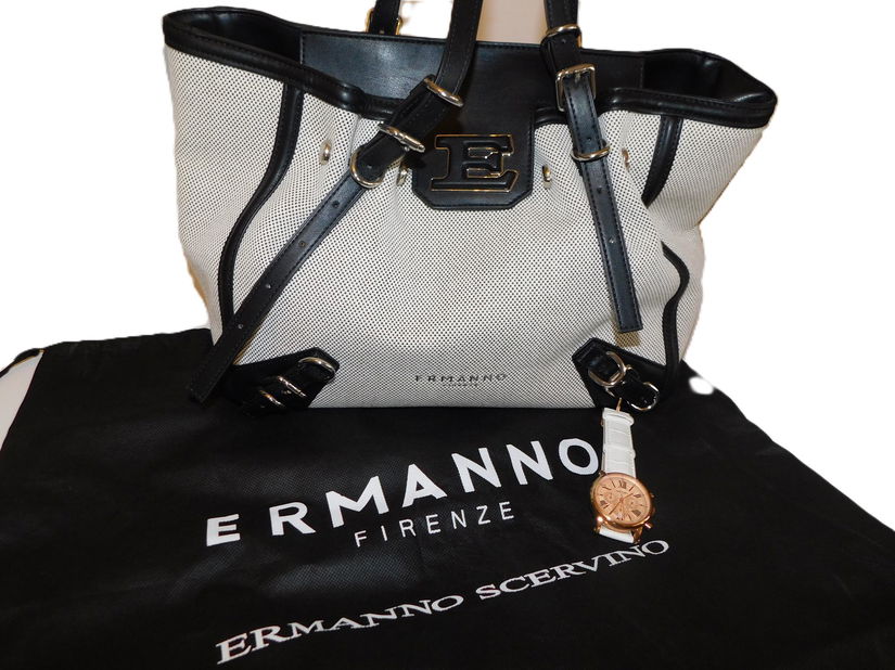 ERMANNO SCERVINO FIRENZE,  geanta noua   deosebita , ceas nou  deosebit, cadou