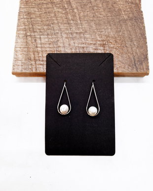 Cercei "Pearl Teardrop" din argint si perle de cultura