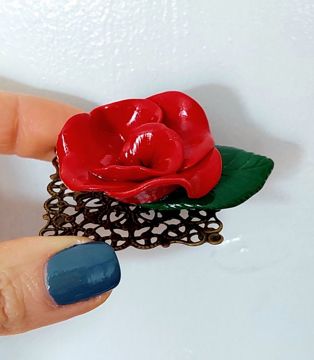 Brosa floare fimo