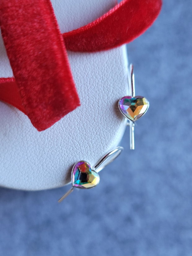 Cercei din argint 92.5 cu inimioare Swarovski IT'S LOVE