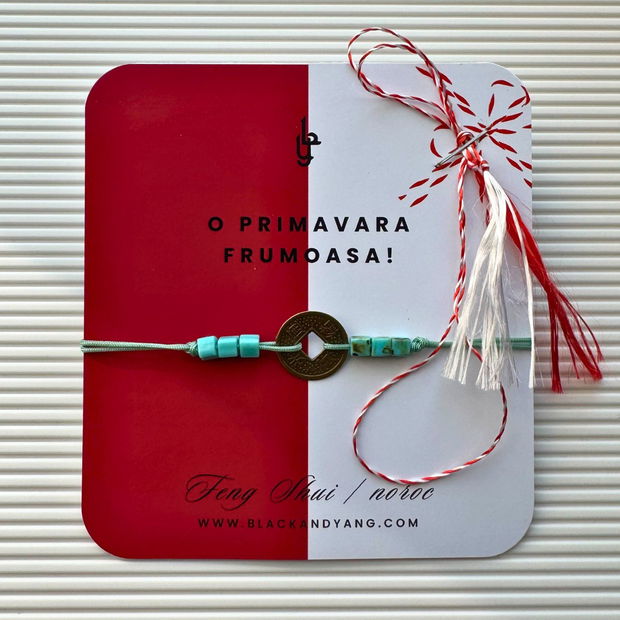 Bratara martisor cu moneda chinezeasca