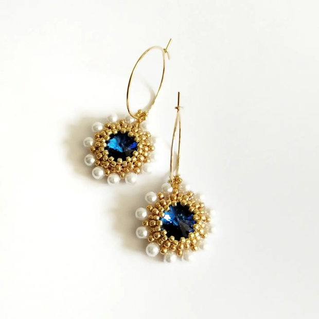 Cercei drop rivoli Swarovski